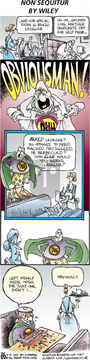 Non Sequitur on Sunday February 12, 2006 Comic Strip