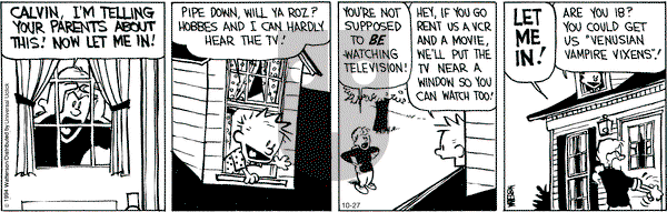 Calvin and Hobbes on Monday October 27, 2014 Comic Strip