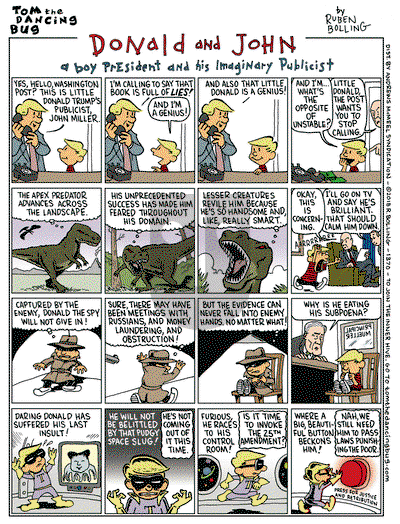 Tom the Dancing Bug on Monday January 8, 2018 Comic Strip