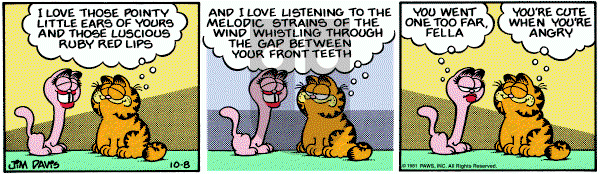 Garfield on Thursday October 8, 1981 Comic Strip
