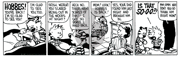 Calvin and Hobbes - Wednesday September 30, 1987 Comic Strip