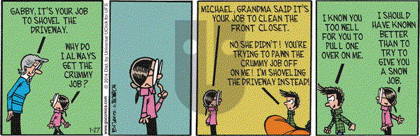 Grand Avenue on Monday January 27, 2014 Comic Strip