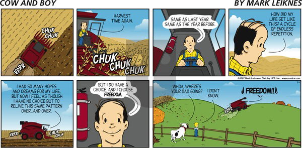 Cow and Boy Classics on Sunday November 4, 2007 Comic Strip
