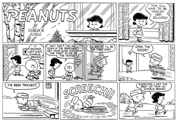 Peanuts on Sunday November 2, 1952 Comic Strip