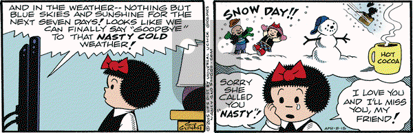 Nancy on Wednesday April 8, 2015 Comic Strip