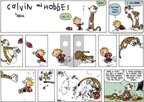 Calvin and Hobbes - Sunday August 4, 2024 Comic Strip