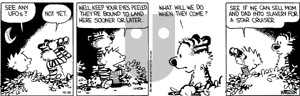 Calvin and Hobbes - Wednesday October 30, 1991 Comic Strip