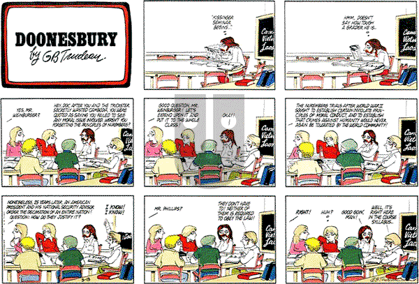 Doonesbury on Sunday March 13, 1977 Comic Strip