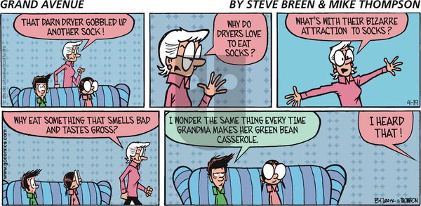Grand Avenue on Sunday April 19, 2015 Comic Strip