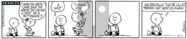 Peanuts on Saturday December 1, 1962 Comic Strip