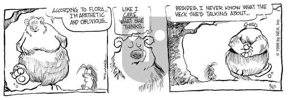 The Grizzwells on Wednesday November 27, 1996 Comic Strip