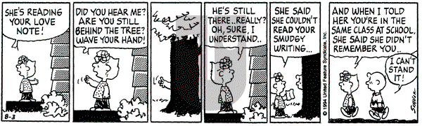 Peanuts on Wednesday August 3, 1994 Comic Strip