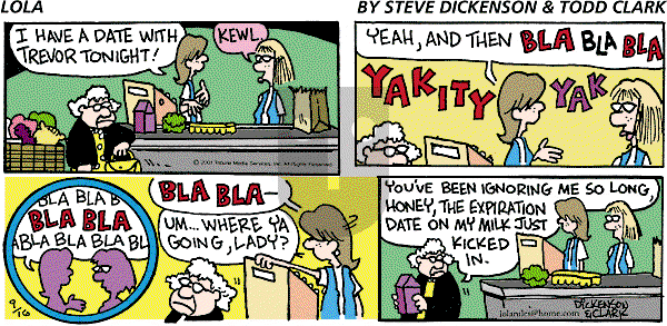 Lola on Sunday September 16, 2001 Comic Strip