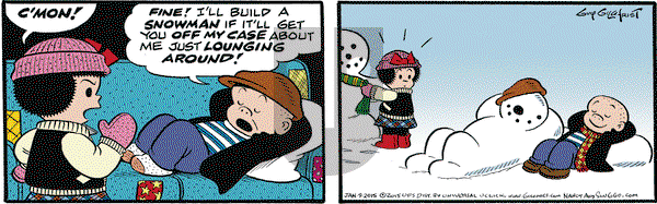 Nancy on Friday January 9, 2015 Comic Strip