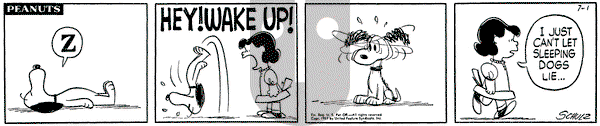 Peanuts on Monday July 1, 1957 Comic Strip