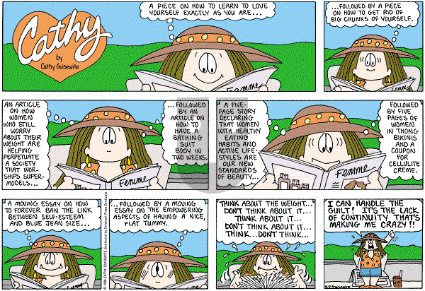 Cathy Classics - Sunday August 9, 1998 Comic Strip