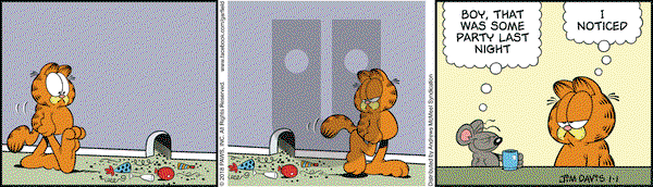 Garfield on Monday January 1, 2018 Comic Strip