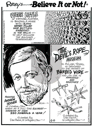 Ripley's Believe It or Not on Thursday January 17, 2008 Comic Strip