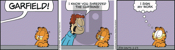 Garfield - Thursday February 23, 2023 Comic Strip