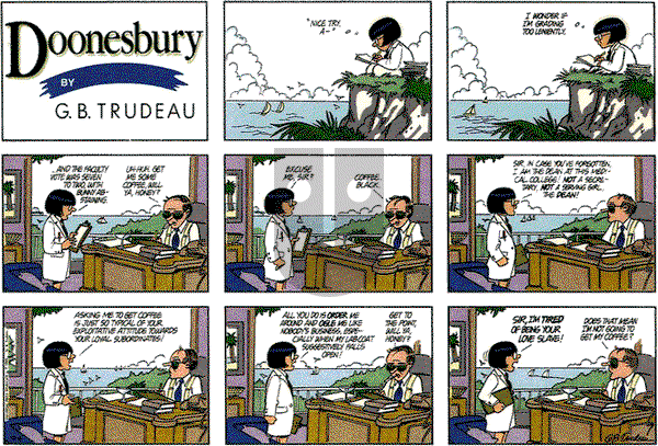 Doonesbury on Sunday December 8, 1985 Comic Strip