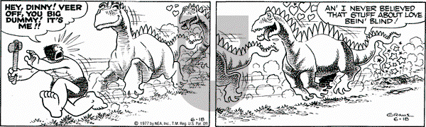 Alley Oop on Saturday June 18, 1977 Comic Strip