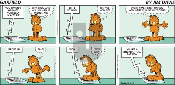 Garfield on Sunday June 10, 2018 Comic Strip