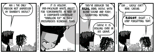 The Boondocks on Sunday September 10, 2000 Comic Strip
