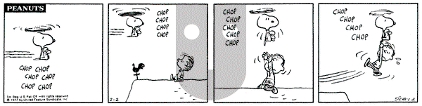 Peanuts on Wednesday February 2, 1977 Comic Strip