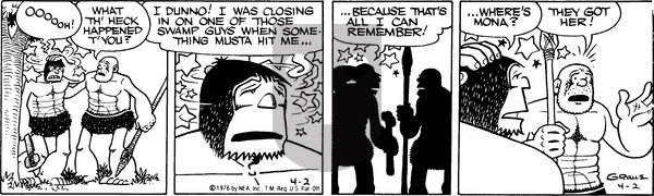 Alley Oop on Friday April 2, 1976 Comic Strip