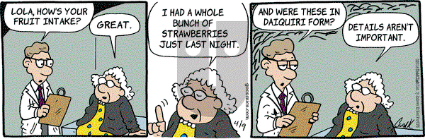 Lola on Monday April 9, 2018 Comic Strip