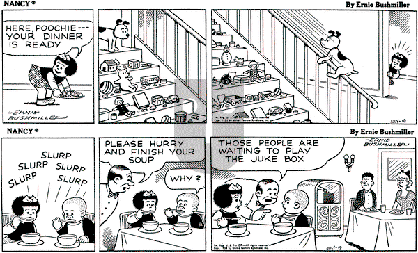 Nancy - Monday July 18, 1955 Comic Strip