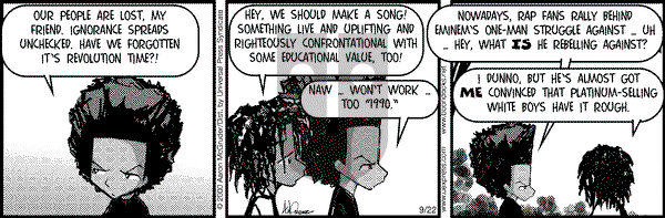 The Boondocks on Monday April 25, 2011 Comic Strip