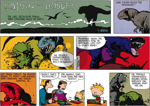 Calvin and Hobbes on Sunday March 13, 1988 Comic Strip