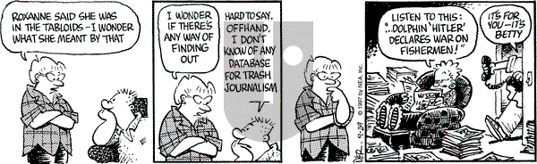 Betty on Monday September 29, 1997 Comic Strip