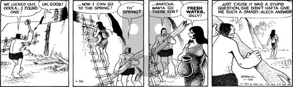Alley Oop - Friday January 26, 1973 Comic Strip