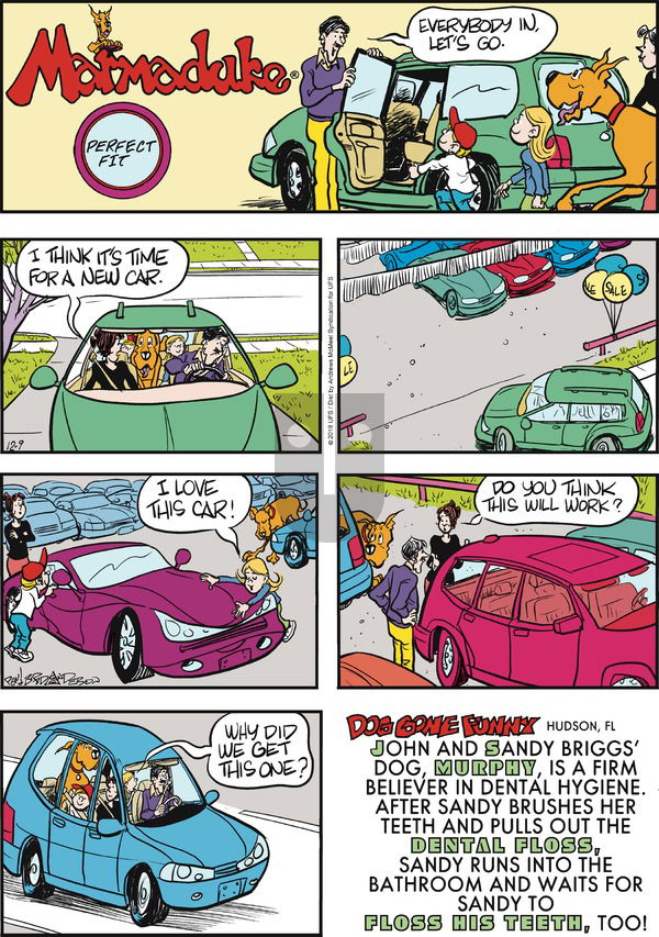 Marmaduke - Sunday December 9, 2018 Comic Strip