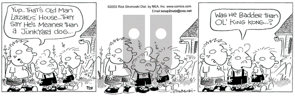 Soup to Nutz - Old on Monday July 28, 2003 Comic Strip