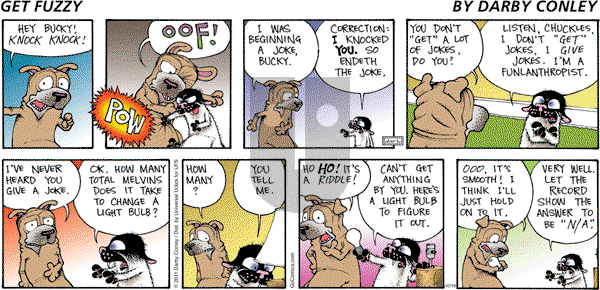 Get Fuzzy on Sunday October 16, 2011 Comic Strip