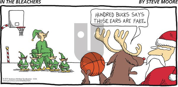 In the Bleachers on Sunday December 24, 2017 Comic Strip