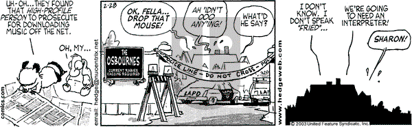 Over the Hedge on Friday February 28, 2003 Comic Strip