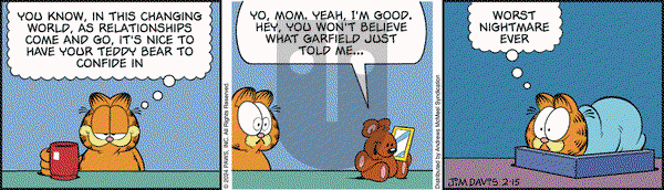 Garfield - Thursday February 15, 2024 Comic Strip
