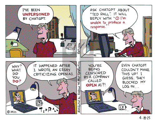 Ted Rall on Friday April 18, 2025 Comic Strip