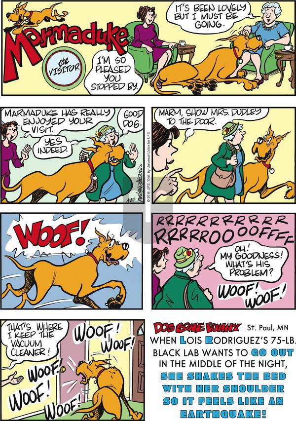 Marmaduke on Sunday April 24, 2016 Comic Strip