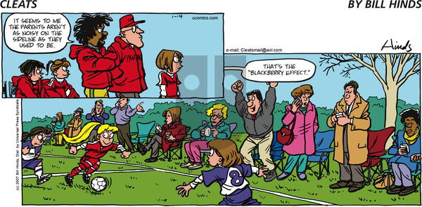 Cleats on Sunday January 14, 2007 Comic Strip