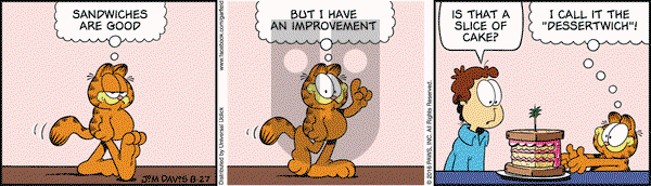 Garfield on Saturday August 27, 2016 Comic Strip