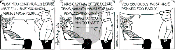 The Born Loser on Saturday September 27, 2003 Comic Strip