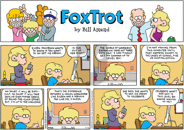 FoxTrot on Sunday November 16, 2008 Comic Strip