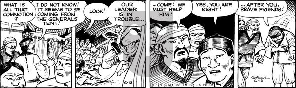 Alley Oop on Thursday June 13, 1974 Comic Strip