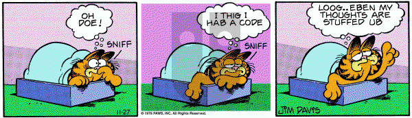 Garfield on Monday November 27, 1978 Comic Strip