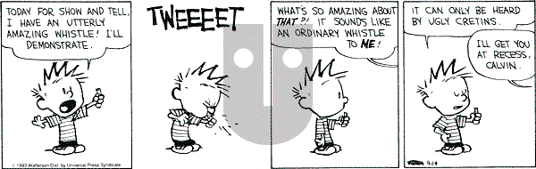 Calvin and Hobbes - Tuesday September 14, 1993 Comic Strip